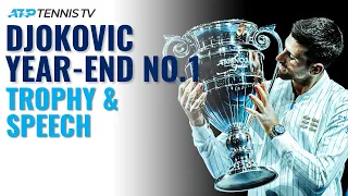 Novak Djokovic Year-End No.1 Trophy Presentation & Speech! | Nitto ATP Finals 2020
