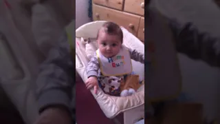 Hilarious! ***Baby Burps and Laughs at Himself