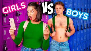 GIRLS VS BOYS || Real Differences And Funny Situations by 123 GO!