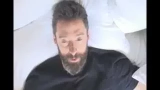 Hugh Jackman  can`t stop the bounce