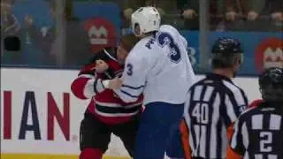 Phaneuf wastes no time...FIGHT!!