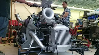 TURBO DYNAMICS SIDEWINDER MAKING BIG POWER ON MODIFIED 600lbs track dyno