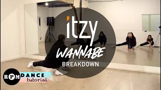 ITZY "WANNABE" Dance Tutorial (Breakdown)