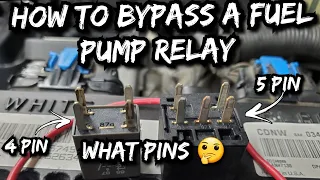 How To Bypass A GM Fuel Pump Relay - How To Drain Old Fuel Out Of Your Gas Tank "2000 Chevy Truck"