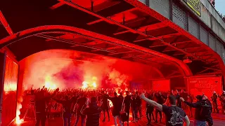 March/Corteo naar stadion : Borussia Dortmund-PSV : 13/03/2024 : 2-0