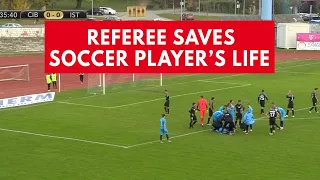 Referee saves soccer player's life