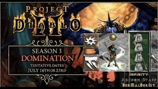 Project Diablo 2 - PD2 Season 3 Beta - Handheld Infinity Nova Sorc Map + Build