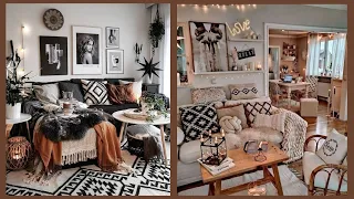 Scandi Boho Interior Design. Trends in living room decorating