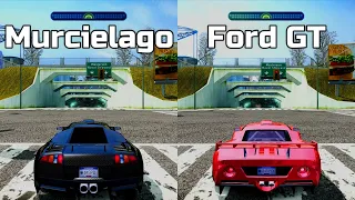 NFS Most Wanted: Lamborghini Murcielago vs Ford GT - Drag Race