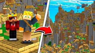 SOBREVIVENDO EM UM MUNDO COM VILA INFINITA NO MINECRAFT