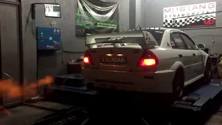 Lancer Evo Shooting fire