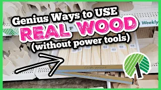 Genius Ways to Use DOLLAR TREE WOOD + DIYS (without power tools!) Krafts by Katelyn