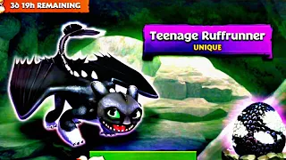 TEENAGE RUFFRUNNER | Titan Mode Max Level 175 | Unique Night Light | Dragons: Rise of Berk