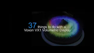 37 use cases for a Voxon VX1