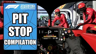 F1 2021 – All Team Pitstops Compilation