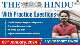 The Hindu Analysis by Prashant Tiwari | 3 January | Current Affairs Today | StudyIQ