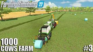 Testing NEW MULTI-BALER on GRASS PASTURES | 1000 Cows Farm | Farming Simulator 22