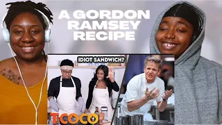 T and Coco Cook a GORDON RAMSAY Recipe | REACTION