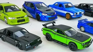 FAST and FURIOUS CARS Diecast Collector Cars Toy Collection Lancer Evo 7 GTR Mustang