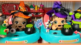 BABY ALIVE Twins Halloween 🎃 Feeding & Changing Routine!