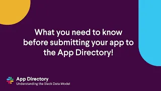 App Directory: Understanding the Slack Data Model