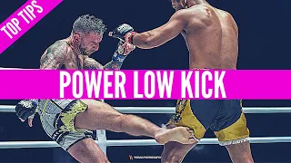 Top 3 Ways To Land A Power Low Kick Off Of The Long Knee | TOP TIPS BY LIAM HARRISON | Muay Thai