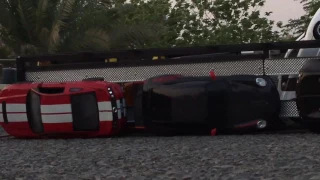 1:18 Supercar Trailer accident