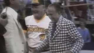1978 ASG: Ray Kroc throws out the first pitch