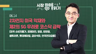 [시장함께읽기] 6월 14일, 2차전지 미국 악재와 제2의 SG 우려로 코스닥 급락(미국 소비자물가, 정제마진, 항공, 태양광, 셀트리온, 롯데케미칼, 금호석유, 한국전자금융)