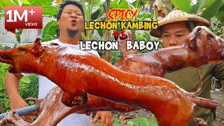 Spicy Lechon Kambing VS Spicy Lechon Baboy (HD) | BACKYARD COOKING