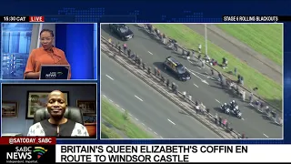 Queen Elizabeth II Funeral | Britain's Queen Elizabeth's coffin enroute to Windsor castle