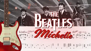 The Beatles - Michelle guitar arrangement fingerstyle TAB