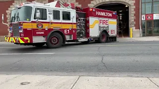 Ambulance and Fire Truck leaving Station 1