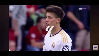 Arda güler direkte patlayan şutu Fransız spikerden övgü osasuna real Madrid 2-4