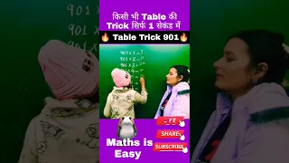 Easy Table Trick🔥 | Table of 901 Trick | Easy Maths Trick #youtubeshorts #ashortaday #shorts #tables