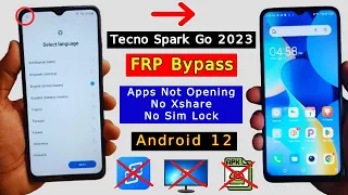 Tecno Spark Go 2023 FRP Bypass Android 12 | Tecno BF7 Frp Unlock | Google Account Bypass Without PC