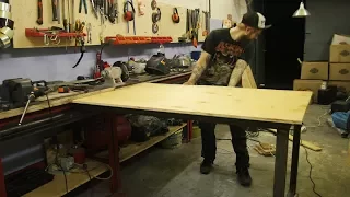 Верстак слайдер и панели для инструмента в мастерскую