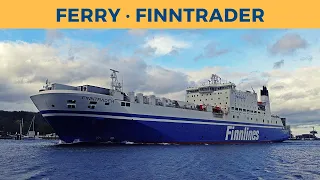 Arrival of ferry FINNTRADER, Travemünde (Finnlines)