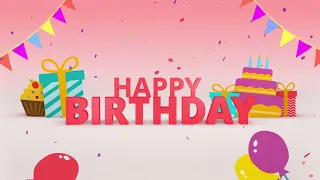 Birthday Background Loop - Happy Birthday Balloons - Birthday Gifts Happy Birthday Animation - Pink