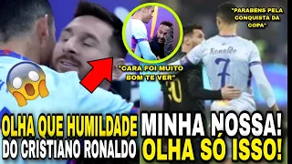 OLHA QUE ATITUDE DE HUMILDADE DE CRISTIANO RONALDO AO VER MESSI, NEYMAR E MBAPPÉ EM JOGO AMISTOSO 😱