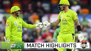 Hales rains sixes as Thunder storm past Stars | KFC BBL|10