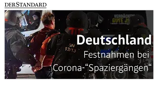 Festnahmen bei Corona-"Spaziergängen" in Deutschland