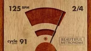 125 BPM 2/4 Wood Metronome HD