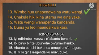 📚 IGA IGISWAHILI// Sentensi na Msamiati wa Kiswahili.