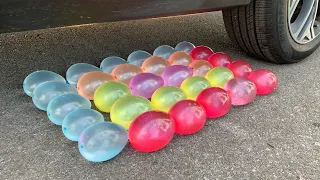 Experiment Car vs Water Balloons vs Mentos | Crushing Crunchy & Soft Things by Car | Test Ex