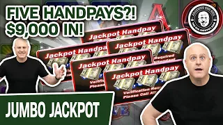 🖐 FIVE HANDPAYS!? 💵 $9,000 Into Cash Cove = In-SANE SLOT SESSION!