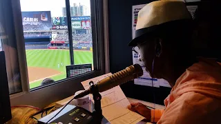 Announcing starting line-ups at Yankee Stadium