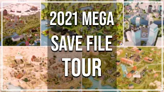 TOUR of EACH WORLD in the 2021 MEGA SAVE FILE! | #sims4savefile | Sims4 Cinematic Tour