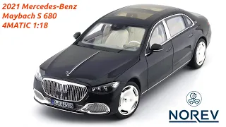 2021 Mercedes-Benz Maybach S 680 4MATIC black 1:18 Norev diecast scale model car collectible