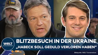 KRIEG IN DER UKRAINE: Blitzbesuch! Robert Habeck reist nach Kiew – Empfang mit Luftalarm